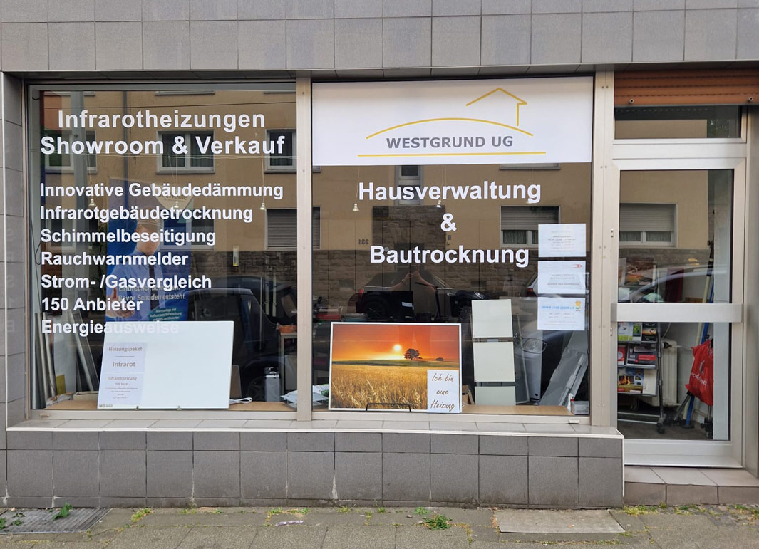 Infrarotheizungen Showroom in Essen, NRW